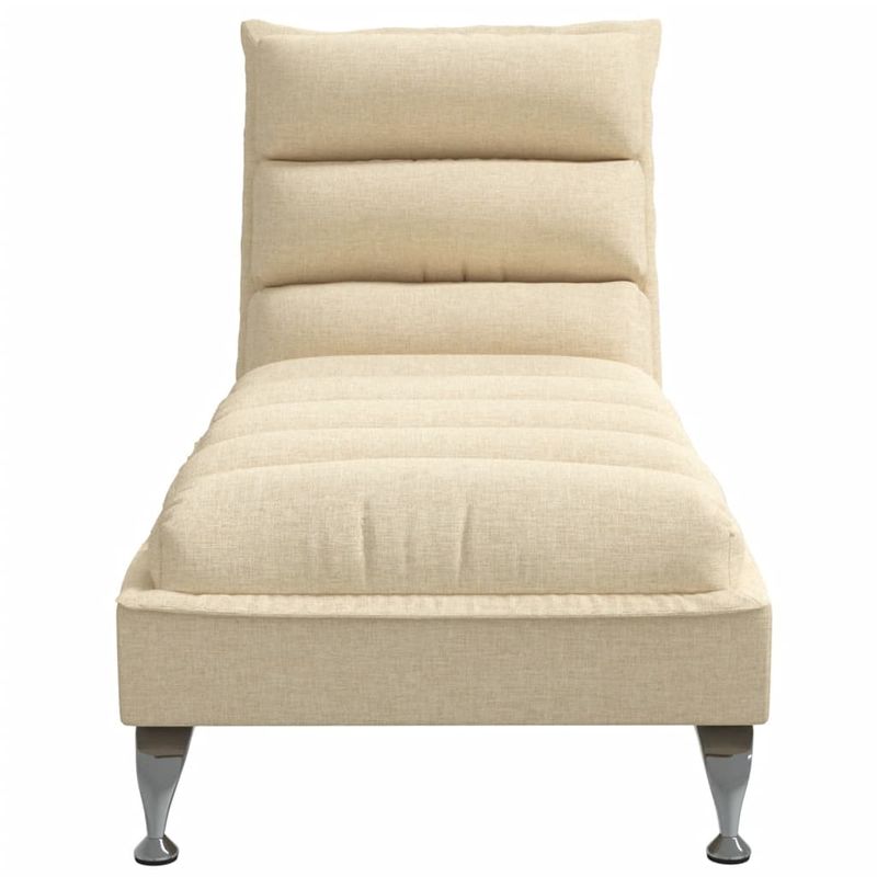 Casa si Gradina - Mobilier - Scaune si fotolii - Fotolii - Sezlong cu perne, crem, material textil - Infinity.ro