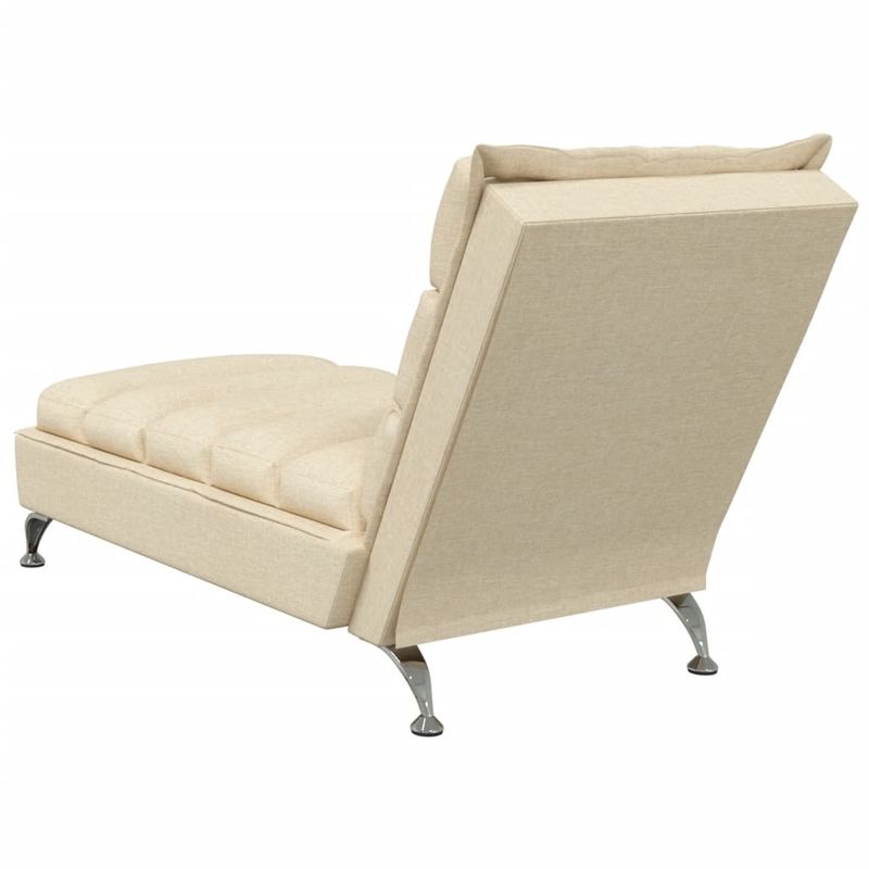 Casa si Gradina - Mobilier - Scaune si fotolii - Fotolii - Sezlong cu perne, crem, material textil - Infinity.ro