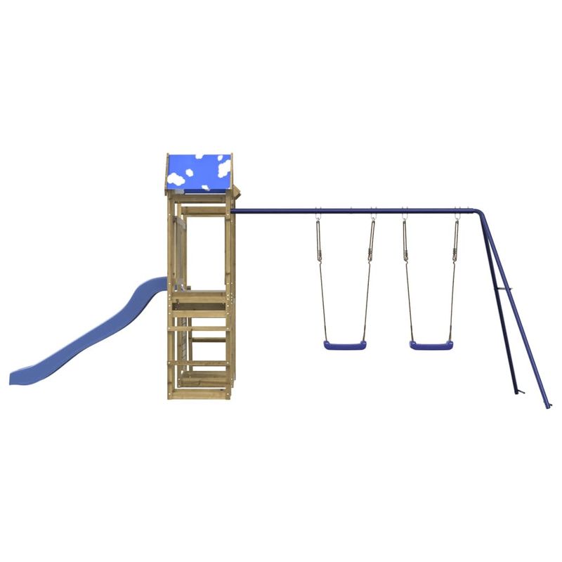 Jucarii, Copii si Bebe - Jucarii si jocuri - Jucarii de exterior - Spatii de joaca si accesorii - Set de joaca pentru exterior, lemn de pin impregnat - Infinity.ro