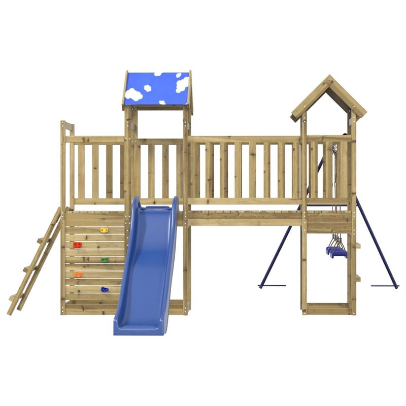 Jucarii, Copii si Bebe - Jucarii si jocuri - Jucarii de exterior - Spatii de joaca si accesorii - Set de joaca pentru exterior, lemn de pin impregnat - Infinity.ro