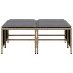 Casa si Gradina - Gradina si terasa - Mobilier exterior - Scaune si sezlonguri gradina - Scaune gradina cu perne, 4 buc., bej, poliratan - Infinity.ro