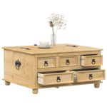 Casa si Gradina - Mobilier - Organizare si depozitare - Cutii depozitare - Cutie de depozitare „Corona”, 90x78x45 cm, lemn masiv de pin - Infinity.ro