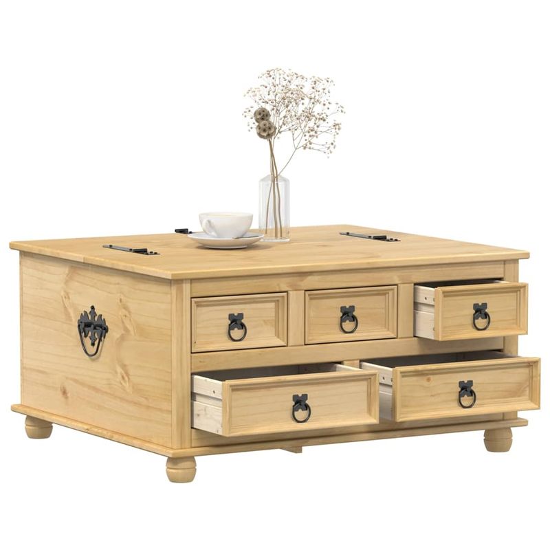 Casa si Gradina - Mobilier - Organizare si depozitare - Cutii depozitare - Cutie de depozitare „Corona”, 90x78x45 cm, lemn masiv de pin - Infinity.ro