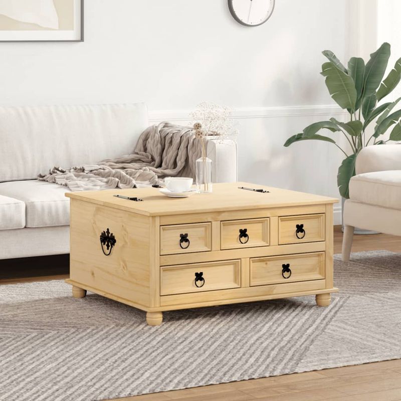 Casa si Gradina - Mobilier - Organizare si depozitare - Cutii depozitare - Cutie de depozitare „Corona”, 90x78x45 cm, lemn masiv de pin - Infinity.ro