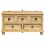 Casa si Gradina - Mobilier - Organizare si depozitare - Cutii depozitare - Cutie de depozitare „Corona”, 90x78x45 cm, lemn masiv de pin - Infinity.ro