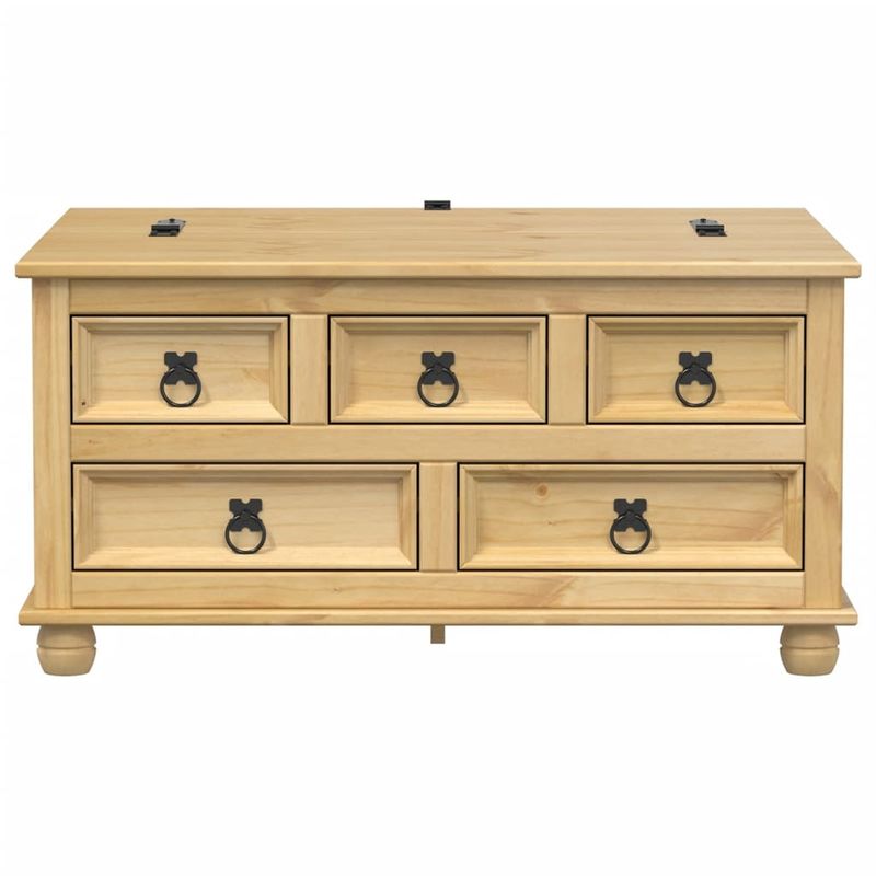 Casa si Gradina - Mobilier - Organizare si depozitare - Cutii depozitare - Cutie de depozitare „Corona”, 90x78x45 cm, lemn masiv de pin - Infinity.ro