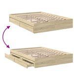 Casa si Gradina - Mobilier - Paturi si accesorii - Paturi - Cadru de pat cu sertare stejar sonoma 140x190 cm lemn prelucrat - Infinity.ro