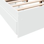 Casa si Gradina - Mobilier - Paturi si accesorii - Paturi - Cadru pat cu sertare alb extralucios 140x190 cm, lemn prelucrat - Infinity.ro