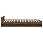 Casa si Gradina - Mobilier - Paturi si accesorii - Paturi - Cadru de pat cu sertar stejar maro 75x190 cm lemn prelucrat - Infinity.ro