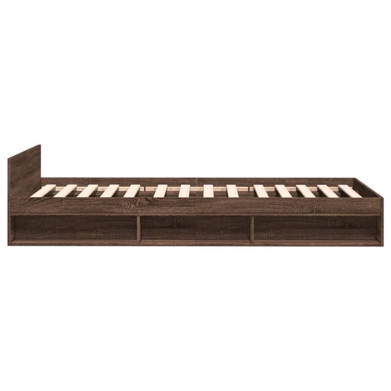 Casa si Gradina - Mobilier - Paturi si accesorii - Paturi - Cadru de pat cu sertar stejar maro 75x190 cm lemn prelucrat - Infinity.ro