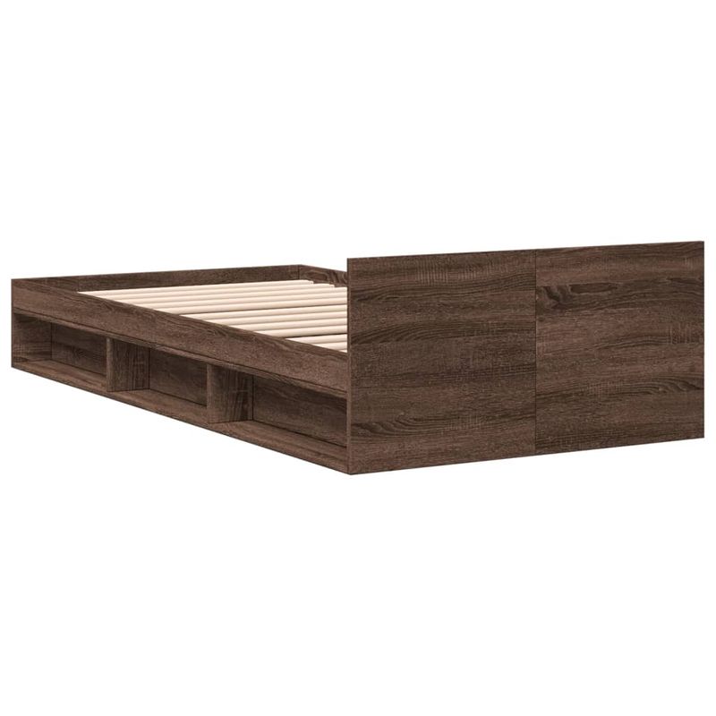 Casa si Gradina - Mobilier - Paturi si accesorii - Paturi - Cadru de pat cu sertar stejar maro 75x190 cm lemn prelucrat - Infinity.ro