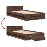 Casa si Gradina - Mobilier - Paturi si accesorii - Paturi - Cadru de pat cu sertar stejar maro 75x190 cm lemn prelucrat - Infinity.ro