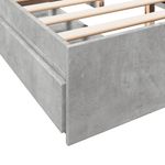 Casa si Gradina - Mobilier - Paturi si accesorii - Paturi - Cadru de pat cu sertare, gri beton, 150x200 cm, lemn prelucrat - Infinity.ro