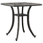 Casa si Gradina - Gradina si terasa - Mobilier exterior - Mese gradina - Masa de gradina, bronz, 53x53x53 cm, aluminiu turnat - Infinity.ro