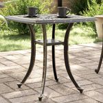 Casa si Gradina - Gradina si terasa - Mobilier exterior - Mese gradina - Masa de gradina, bronz, 53x53x53 cm, aluminiu turnat - Infinity.ro