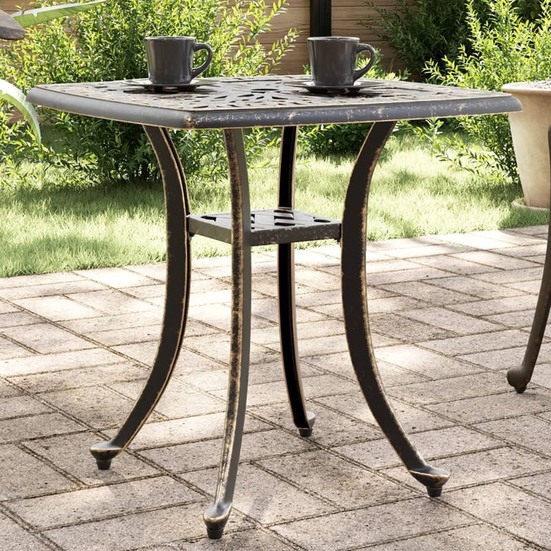 Casa si Gradina - Gradina si terasa - Mobilier exterior - Mese gradina - Masa de gradina, bronz, 53x53x53 cm, aluminiu turnat - Infinity.ro