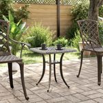 Casa si Gradina - Gradina si terasa - Mobilier exterior - Mese gradina - Masa de gradina, bronz, 53x53x53 cm, aluminiu turnat - Infinity.ro