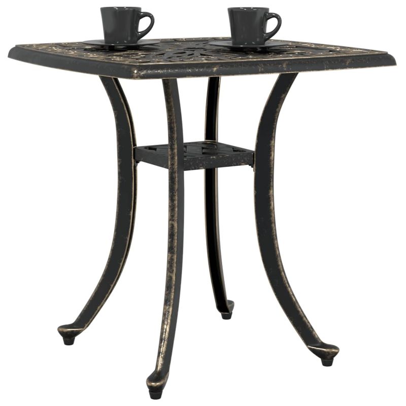 Casa si Gradina - Gradina si terasa - Mobilier exterior - Mese gradina - Masa de gradina, bronz, 53x53x53 cm, aluminiu turnat - Infinity.ro