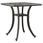 Casa si Gradina - Gradina si terasa - Mobilier exterior - Mese gradina - Masa de gradina, bronz, 53x53x53 cm, aluminiu turnat - Infinity.ro