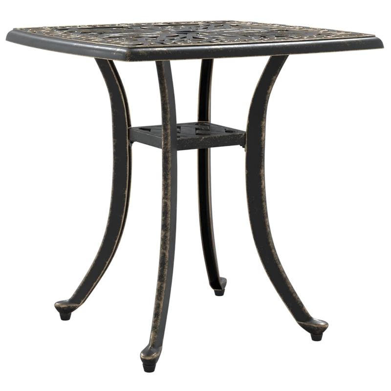 Casa si Gradina - Gradina si terasa - Mobilier exterior - Mese gradina - Masa de gradina, bronz, 53x53x53 cm, aluminiu turnat - Infinity.ro