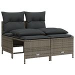Casa si Gradina - Gradina si terasa - Mobilier exterior - Seturi mobila gradina - Set canapea de gradina cu perne, 4 piese, gri, poliratan - Infinity.ro