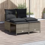 Casa si Gradina - Gradina si terasa - Mobilier exterior - Seturi mobila gradina - Set canapea de gradina cu perne, 4 piese, gri, poliratan - Infinity.ro