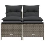 Casa si Gradina - Gradina si terasa - Mobilier exterior - Seturi mobila gradina - Set canapea de gradina cu perne, 4 piese, gri, poliratan - Infinity.ro