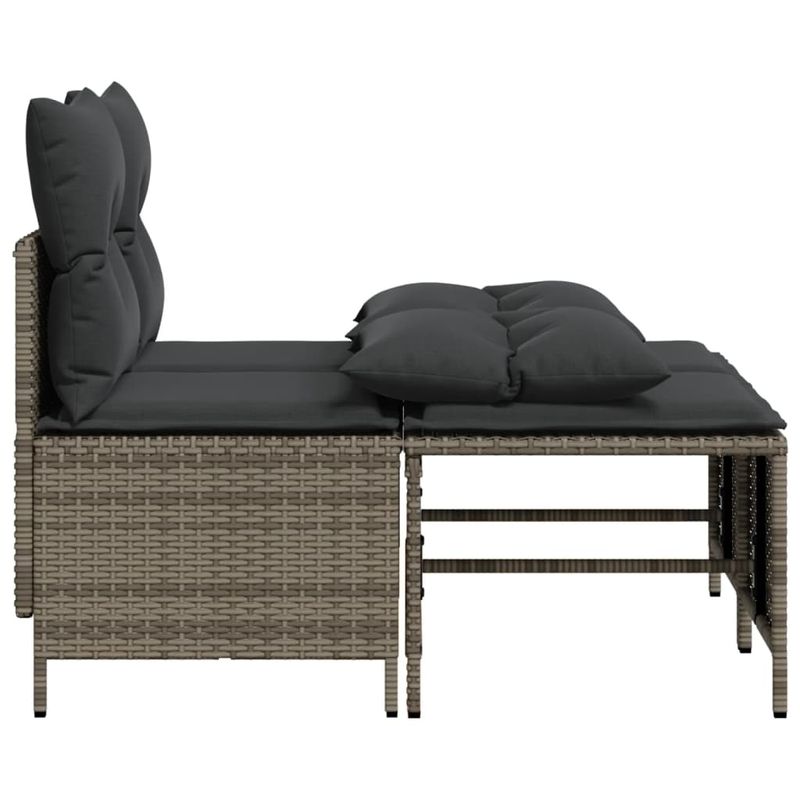 Casa si Gradina - Gradina si terasa - Mobilier exterior - Seturi mobila gradina - Set canapea de gradina cu perne, 4 piese, gri, poliratan - Infinity.ro
