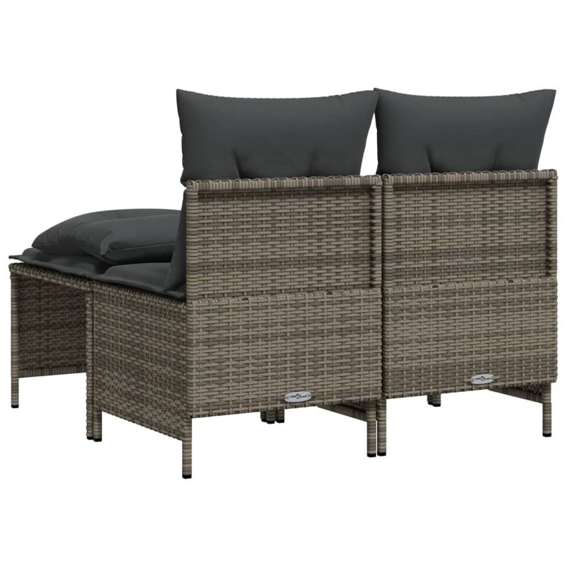 Casa si Gradina - Gradina si terasa - Mobilier exterior - Seturi mobila gradina - Set canapea de gradina cu perne, 4 piese, gri, poliratan - Infinity.ro
