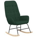 Casa si Gradina - Gradina si terasa - Balansoare si hamace - Balansoare - Scaun balansoar cu taburet, verde inchis, textil, cantitate în pachet: 1, model cu suport de picioare - Infinity.ro