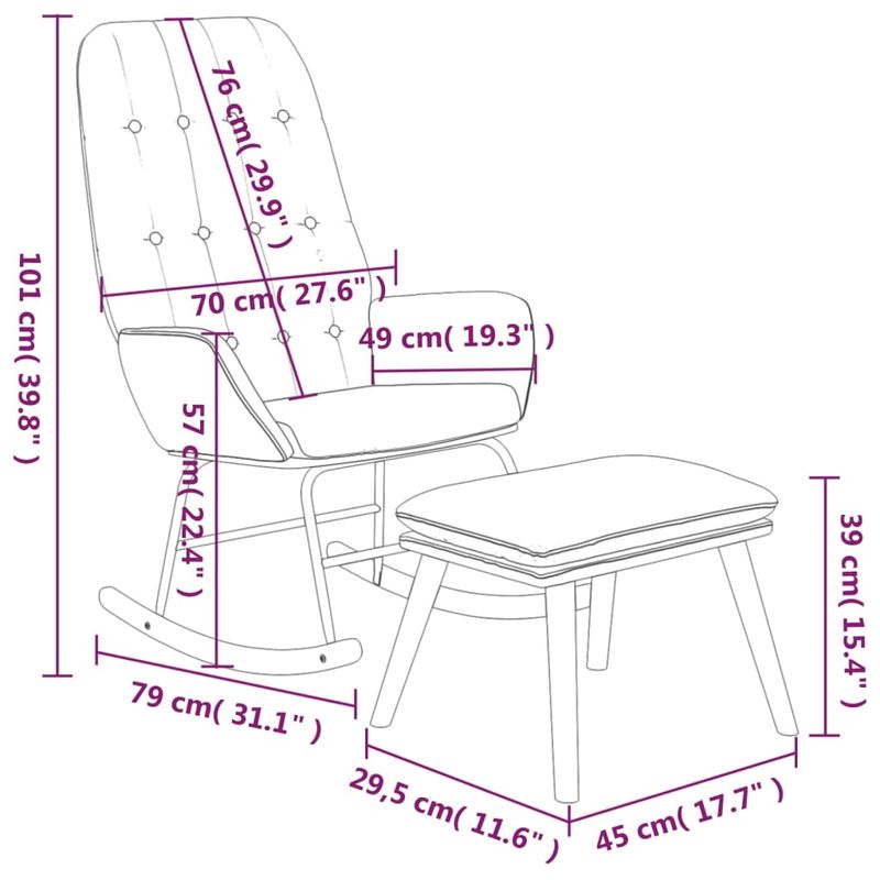 Casa si Gradina - Gradina si terasa - Balansoare si hamace - Balansoare - Scaun balansoar cu taburet, verde inchis, textil, cantitate în pachet: 1, model cu suport de picioare - Infinity.ro