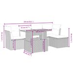 Casa si Gradina - Gradina si terasa - Mobilier exterior - Seturi mobila gradina - Set mobilier gradina cu perne, 6 piese, gri, poliratan - Infinity.ro