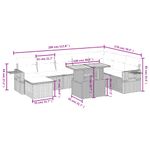Casa si Gradina - Gradina si terasa - Mobilier exterior - Seturi mobila gradina - Set canapele de gradina, 9 piese, cu perne, gri, poliratan - Infinity.ro