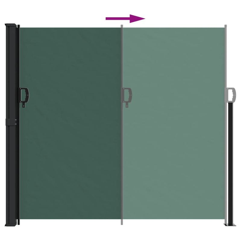 Casa si Gradina - Gradina si terasa - Umbrele si pavilioane - Umbrele - Copertina laterala retractabila, verde inchis, 180x600 cm - Infinity.ro