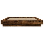 Casa si Gradina - Mobilier - Paturi si accesorii - Paturi - Cadru pat cu lumini LED stejar fumuriu 120x190cm lemn prelucrat - Infinity.ro
