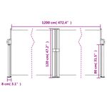 Casa si Gradina - Gradina si terasa - Umbrele si pavilioane - Umbrele - Copertina laterala retractabila, verde inchis, 120x1200 cm - Infinity.ro