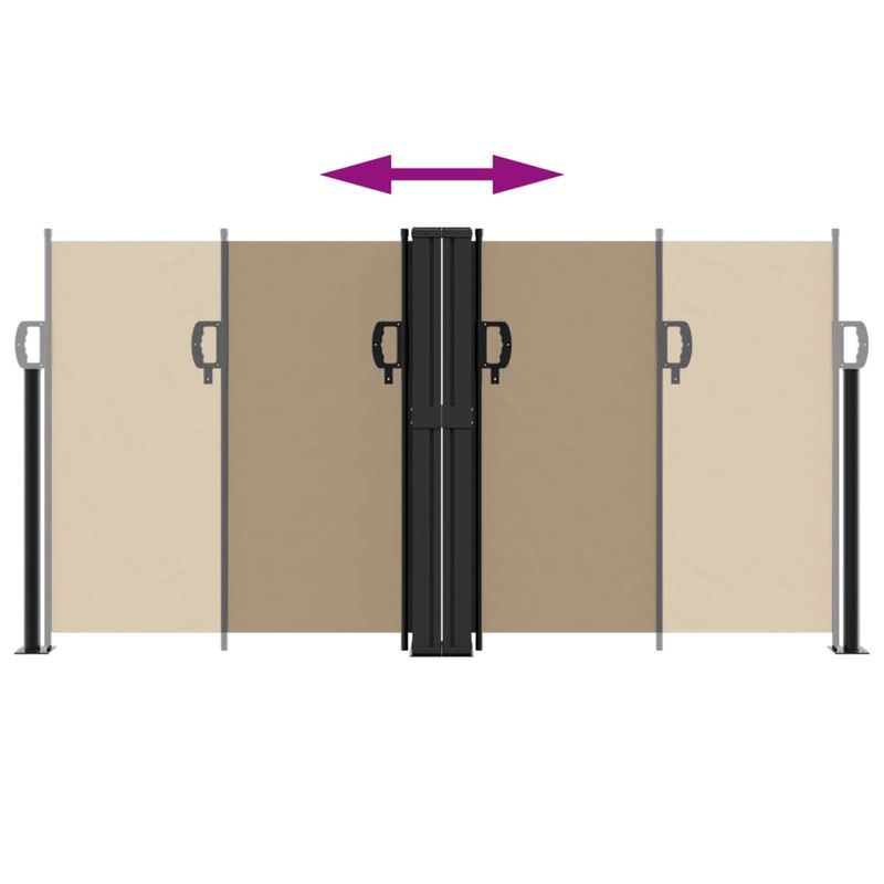 Casa si Gradina - Gradina si terasa - Umbrele si pavilioane - Umbrele - Copertina laterala retractabila, gri taupe, 120x1200 cm - Infinity.ro