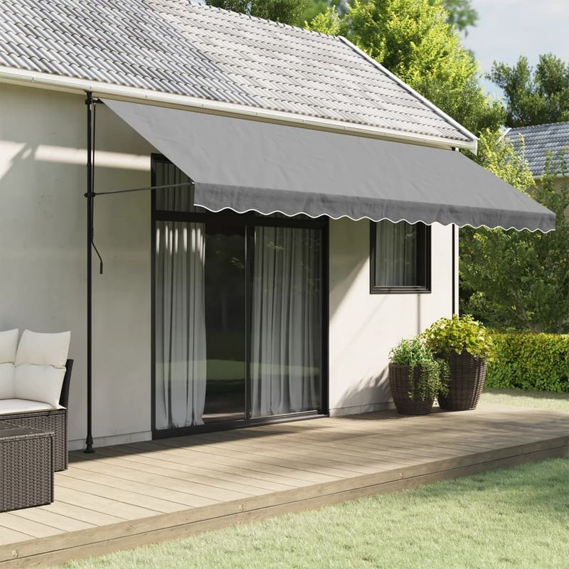 Casa si Gradina - Gradina si terasa - Umbrele si pavilioane - Umbrele - Panza de rezerva fald copertina, antracit 4,5 m dungi - Infinity.ro
