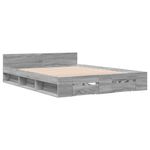 Casa si Gradina - Mobilier - Paturi si accesorii - Paturi - Cadru de pat cu sertare gri sonoma 120x200 cm lemn prelucrat - Infinity.ro