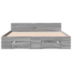 Casa si Gradina - Mobilier - Paturi si accesorii - Paturi - Cadru de pat cu sertare gri sonoma 120x200 cm lemn prelucrat - Infinity.ro
