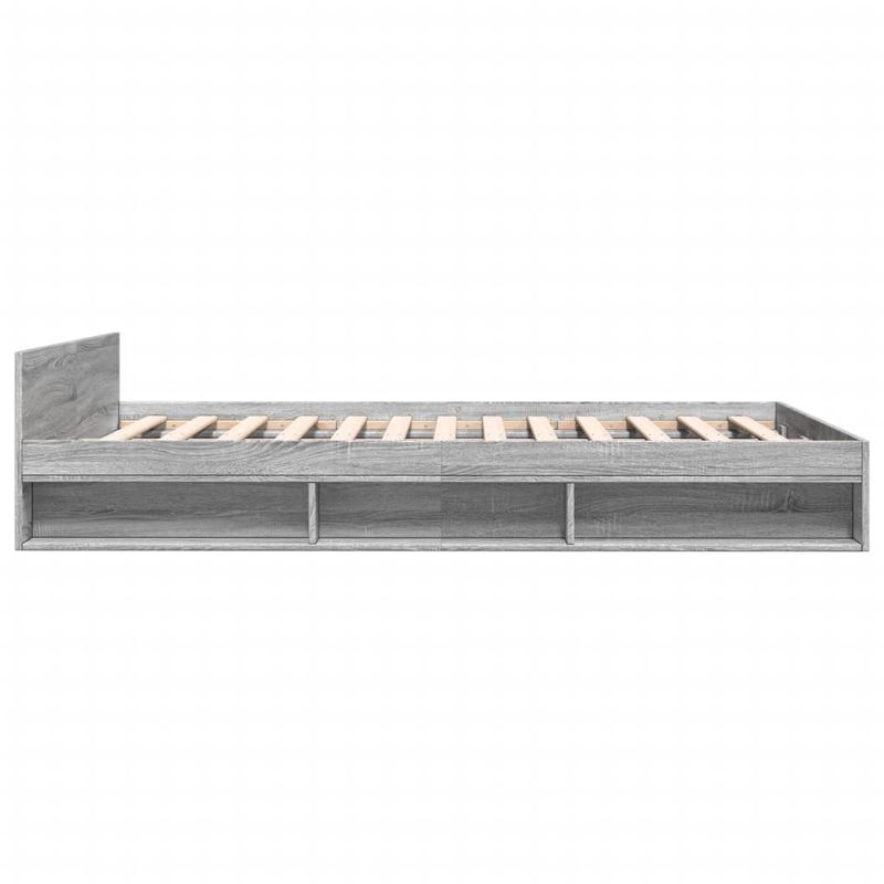 Casa si Gradina - Mobilier - Paturi si accesorii - Paturi - Cadru de pat cu sertare gri sonoma 120x200 cm lemn prelucrat - Infinity.ro