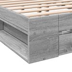 Casa si Gradina - Mobilier - Paturi si accesorii - Paturi - Cadru de pat cu sertare gri sonoma 120x200 cm lemn prelucrat - Infinity.ro