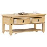 Casa si Gradina - Mobilier - Mese si birouri - Masute de cafea - Masuta de cafea cu sertare Corona, 100x48x45 cm, lemn masiv pin - Infinity.ro