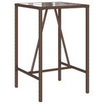 Casa si Gradina - Gradina si terasa - Mobilier exterior - Mese gradina - Masa de bar de exterior, maro, 70x70x110 cm, poliratan - Infinity.ro