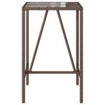 Casa si Gradina - Gradina si terasa - Mobilier exterior - Mese gradina - Masa de bar de exterior, maro, 70x70x110 cm, poliratan - Infinity.ro