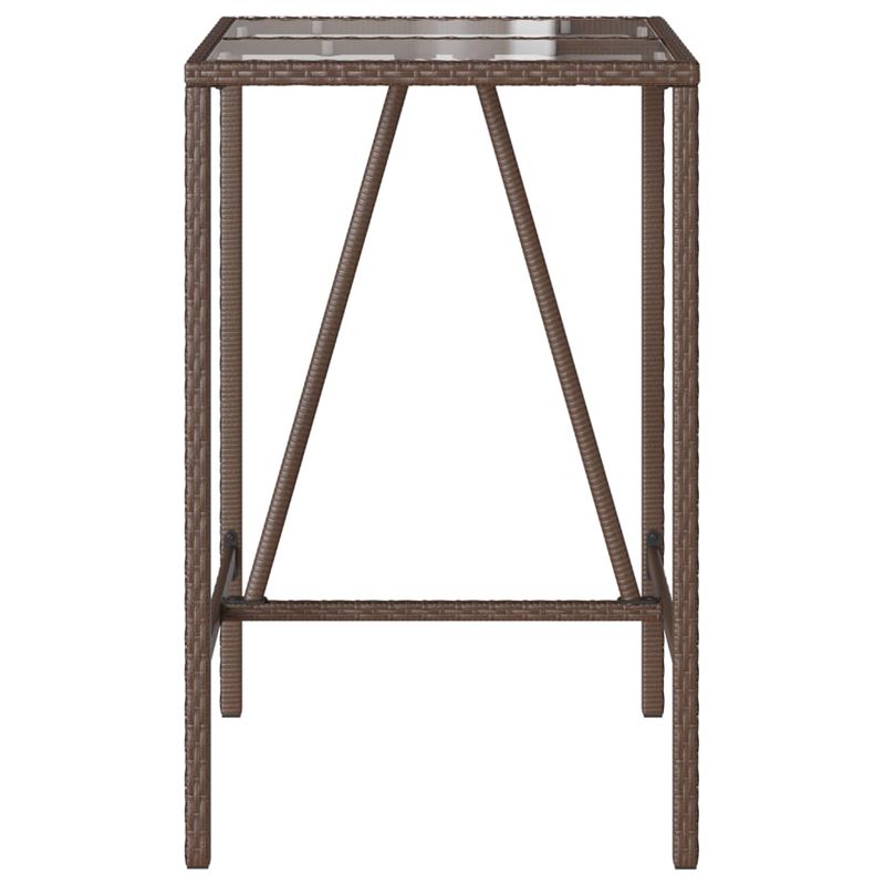 Casa si Gradina - Gradina si terasa - Mobilier exterior - Mese gradina - Masa de bar de exterior, maro, 70x70x110 cm, poliratan - Infinity.ro