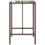 Casa si Gradina - Gradina si terasa - Mobilier exterior - Mese gradina - Masa de bar de exterior, maro, 70x70x110 cm, poliratan - Infinity.ro