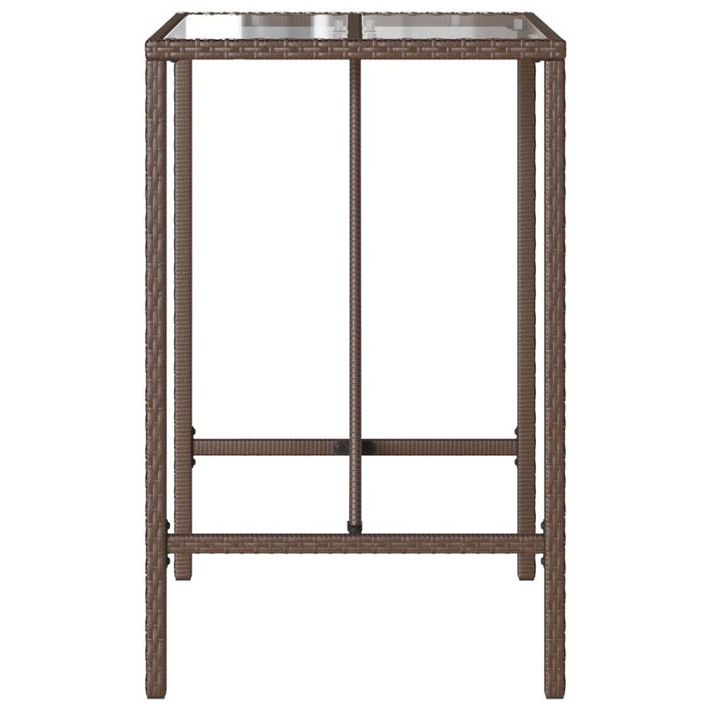 Casa si Gradina - Gradina si terasa - Mobilier exterior - Mese gradina - Masa de bar de exterior, maro, 70x70x110 cm, poliratan - Infinity.ro