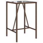 Casa si Gradina - Gradina si terasa - Mobilier exterior - Mese gradina - Masa de bar de exterior, maro, 70x70x110 cm, poliratan - Infinity.ro