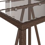Casa si Gradina - Gradina si terasa - Mobilier exterior - Mese gradina - Masa de bar de exterior, maro, 70x70x110 cm, poliratan - Infinity.ro